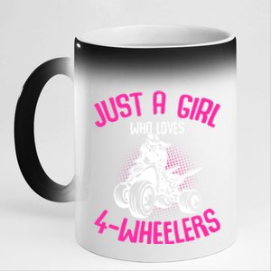 Just A Girl Who Loves 4 Wheelers Atv Quad 11oz Black Color Changing Mug