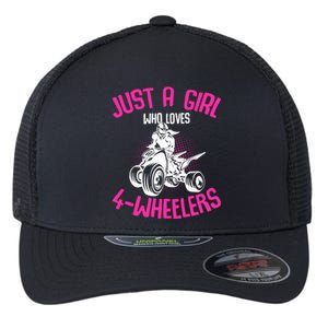 Just A Girl Who Loves 4 Wheelers Atv Quad Flexfit Unipanel Trucker Cap