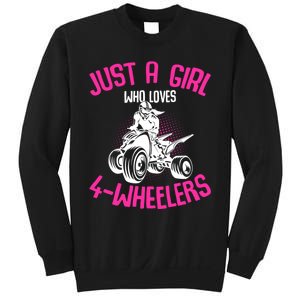 Just A Girl Who Loves 4 Wheelers Atv Quad Sweatshirt