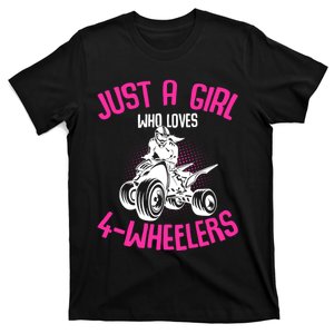 Just A Girl Who Loves 4 Wheelers Atv Quad T-Shirt