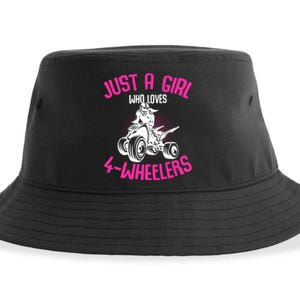 Just A Girl Who Loves 4 Wheelers Atv Quad Sustainable Bucket Hat