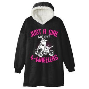 Just A Girl Who Loves 4 Wheelers Atv Quad Hooded Wearable Blanket