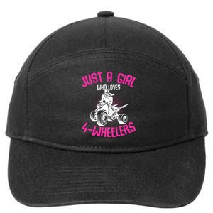 Just A Girl Who Loves 4 Wheelers Atv Quad 7-Panel Snapback Hat