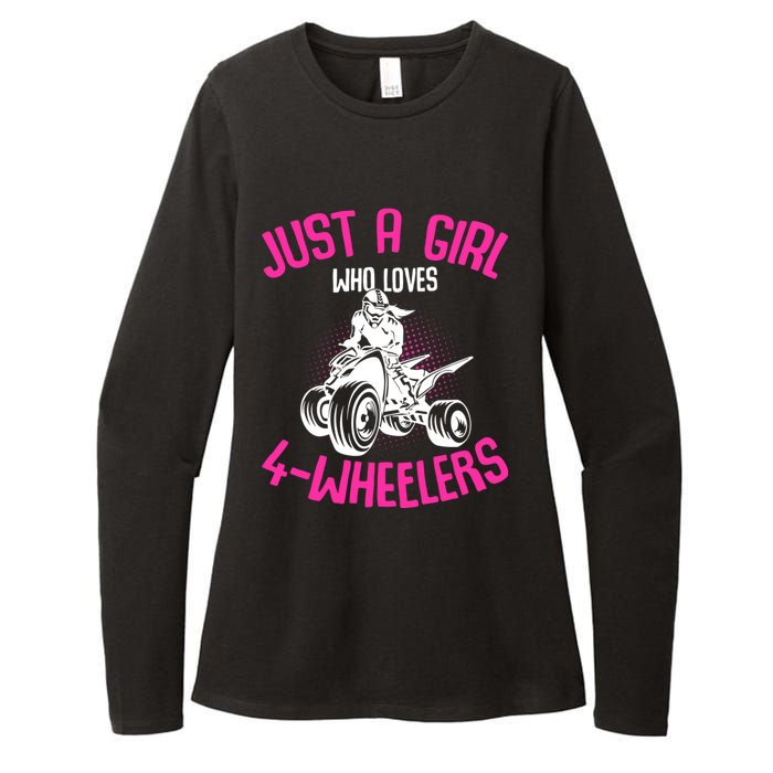 Just A Girl Who Loves 4 Wheelers Atv Quad Womens CVC Long Sleeve Shirt