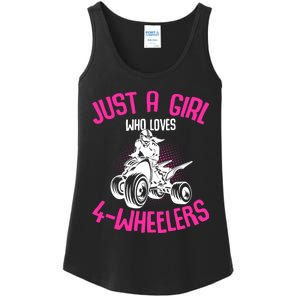 Just A Girl Who Loves 4 Wheelers Atv Quad Ladies Essential Tank