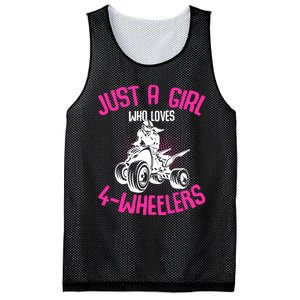 Just A Girl Who Loves 4 Wheelers Atv Quad Mesh Reversible Basketball Jersey Tank