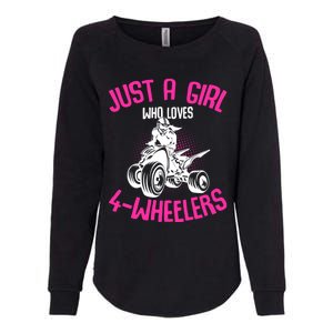 Just A Girl Who Loves 4 Wheelers Atv Quad Womens California Wash Sweatshirt