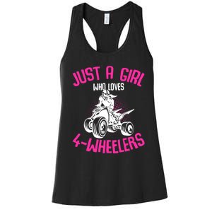 Just A Girl Who Loves 4 Wheelers Atv Quad Women's Racerback Tank