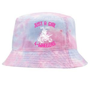 Just A Girl Who Loves 4 Wheelers Atv Quad Tie-Dyed Bucket Hat