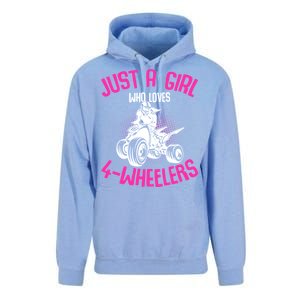 Just A Girl Who Loves 4 Wheelers Atv Quad Unisex Surf Hoodie