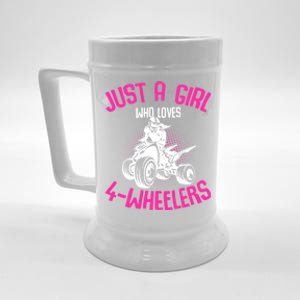 Just A Girl Who Loves 4 Wheelers Atv Quad Beer Stein