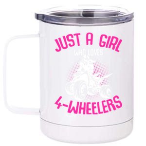 Just A Girl Who Loves 4 Wheelers Atv Quad 12 oz Stainless Steel Tumbler Cup