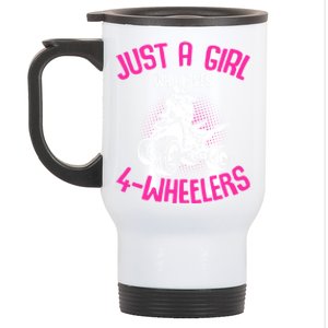 Just A Girl Who Loves 4 Wheelers Atv Quad Stainless Steel Travel Mug