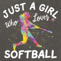Just A Girl Who Loves Softball Cotton Canvas Backpack