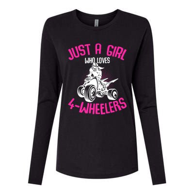 Just a Girl who loves 4 Wheelers ATV Quad Girl Womens Cotton Relaxed Long Sleeve T-Shirt