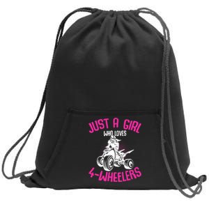 Just a Girl who loves 4 Wheelers ATV Quad Girl Sweatshirt Cinch Pack Bag