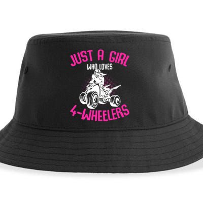 Just a Girl who loves 4 Wheelers ATV Quad Girl Sustainable Bucket Hat