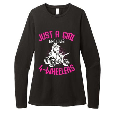 Just a Girl who loves 4 Wheelers ATV Quad Girl Womens CVC Long Sleeve Shirt