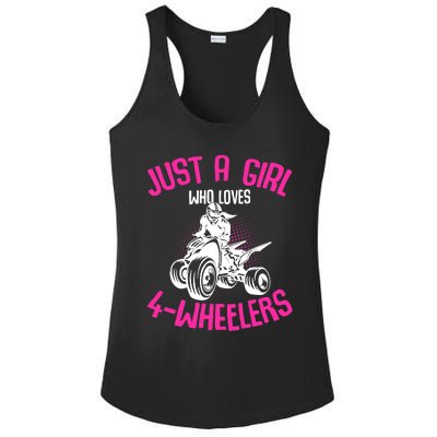 Just a Girl who loves 4 Wheelers ATV Quad Girl Ladies PosiCharge Competitor Racerback Tank