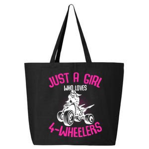 Just a Girl who loves 4 Wheelers ATV Quad Girl 25L Jumbo Tote