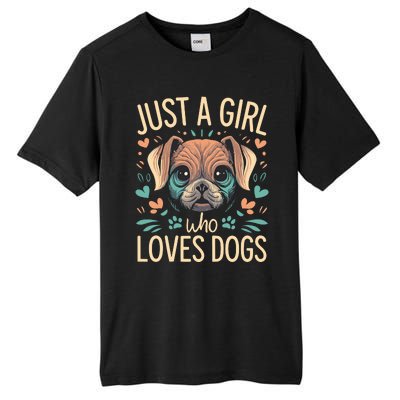 Just A Girl Who Loves Dogs Tall Fusion ChromaSoft Performance T-Shirt