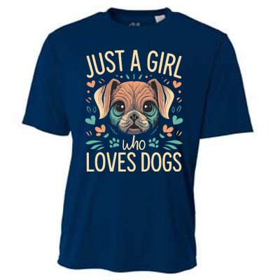 Just A Girl Who Loves Dogs Cooling Performance Crew T-Shirt