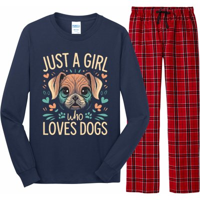 Just A Girl Who Loves Dogs Long Sleeve Pajama Set