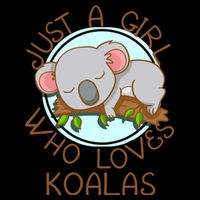 Just A Girl Who Loves Koala Bear Gift Doggie Tank