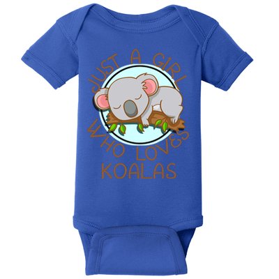Just A Girl Who Loves Koala Bear Gift Baby Bodysuit