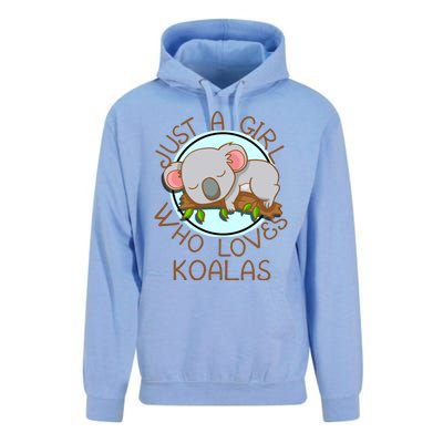 Just A Girl Who Loves Koala Bear Gift Unisex Surf Hoodie