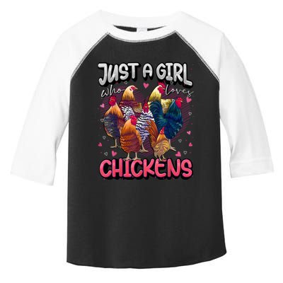 Just A Girl Who Loves Chickens Cute Chicken Lover Farmers Toddler Fine Jersey T-Shirt