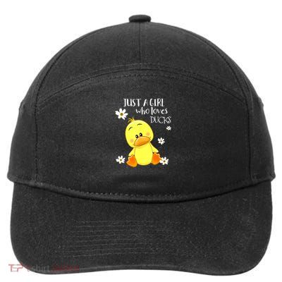 Just A Girl Who Loves Ducks Duck Lover Cute 7-Panel Snapback Hat