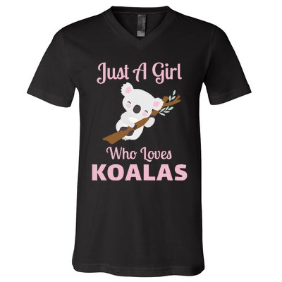 Just A Girl Who Loves Koalas V-Neck T-Shirt