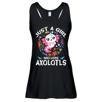 Just a Girl Who Loves Axolotls Cute Axolotl  Ladies Essential Flowy Tank