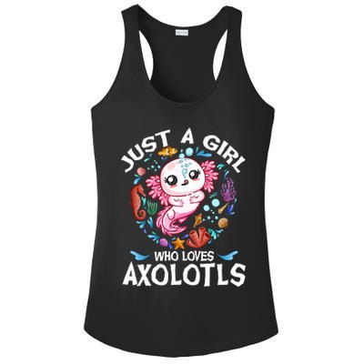 Just a Girl Who Loves Axolotls Cute Axolotl  Ladies PosiCharge Competitor Racerback Tank