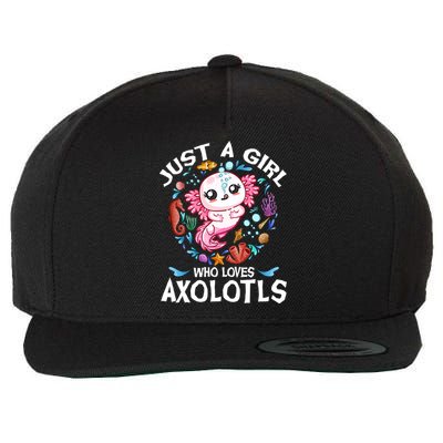 Just a Girl Who Loves Axolotls Cute Axolotl  Wool Snapback Cap