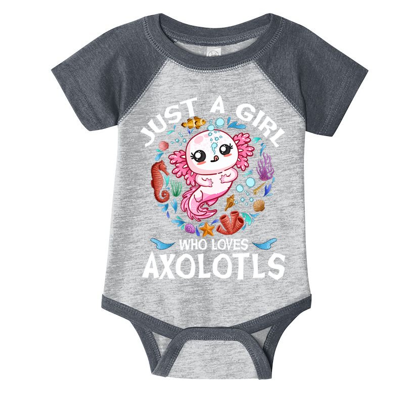 Just a Girl Who Loves Axolotls Cute Axolotl  Infant Baby Jersey Bodysuit