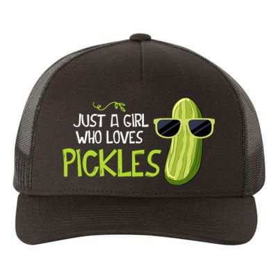 Just A Girl Who Loves Pickles Cuts Pickles Cooking Birthday Yupoong Adult 5-Panel Trucker Hat