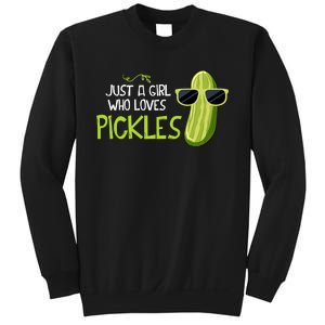 Just A Girl Who Loves Pickles Cuts Pickles Cooking Birthday Sweatshirt