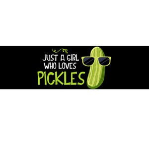 Just A Girl Who Loves Pickles Cuts Pickles Cooking Birthday Bumper Sticker