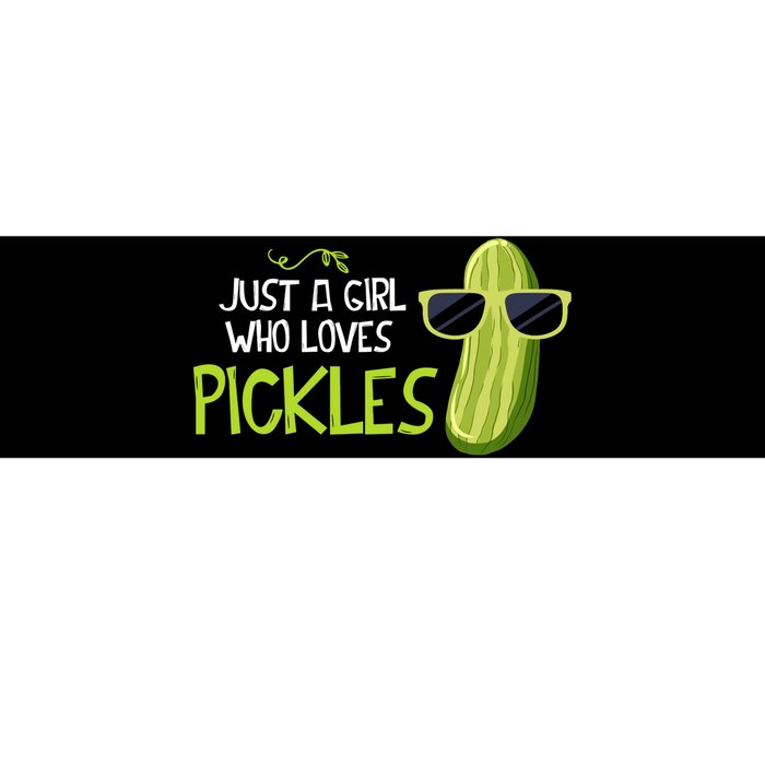 Just A Girl Who Loves Pickles Cuts Pickles Cooking Birthday Bumper Sticker