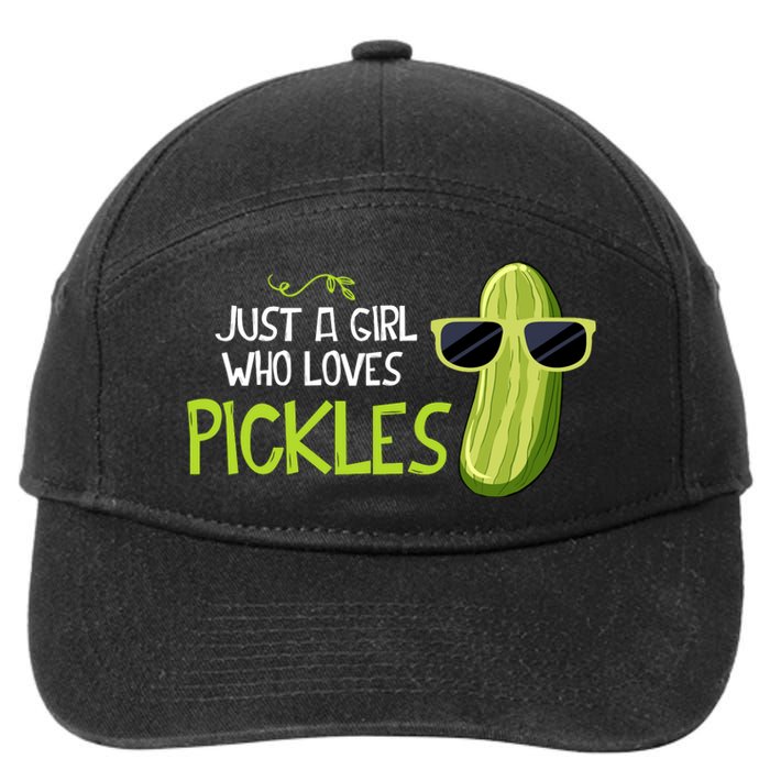 Just A Girl Who Loves Pickles Cuts Pickles Cooking Birthday 7-Panel Snapback Hat