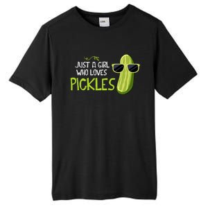 Just A Girl Who Loves Pickles Cuts Pickles Cooking Birthday Tall Fusion ChromaSoft Performance T-Shirt