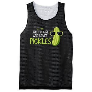 Just A Girl Who Loves Pickles Cuts Pickles Cooking Birthday Mesh Reversible Basketball Jersey Tank