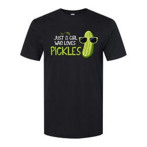 Just A Girl Who Loves Pickles Cuts Pickles Cooking Birthday Softstyle CVC T-Shirt