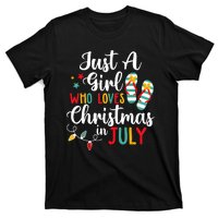 Just A Girl Who Loves Christmas In Jully Summer Beach Women T-Shirt