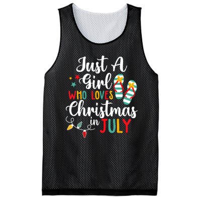 Just A Girl Who Loves Christmas In Jully Summer Beach Women Mesh Reversible Basketball Jersey Tank