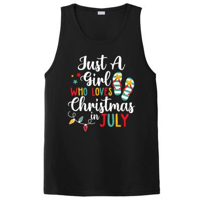 Just A Girl Who Loves Christmas In Jully Summer Beach Women PosiCharge Competitor Tank