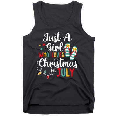 Just A Girl Who Loves Christmas In Jully Summer Beach Women Tank Top