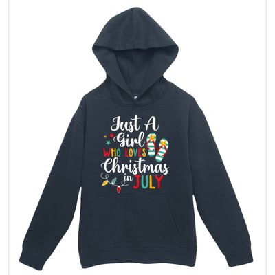 Just A Girl Who Loves Christmas In Jully Summer Beach Women Urban Pullover Hoodie